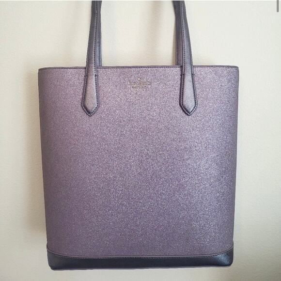 NWT Kate Spade Tinsel Lilac Frost Glitter Tote Bag - Picture 16 of 16